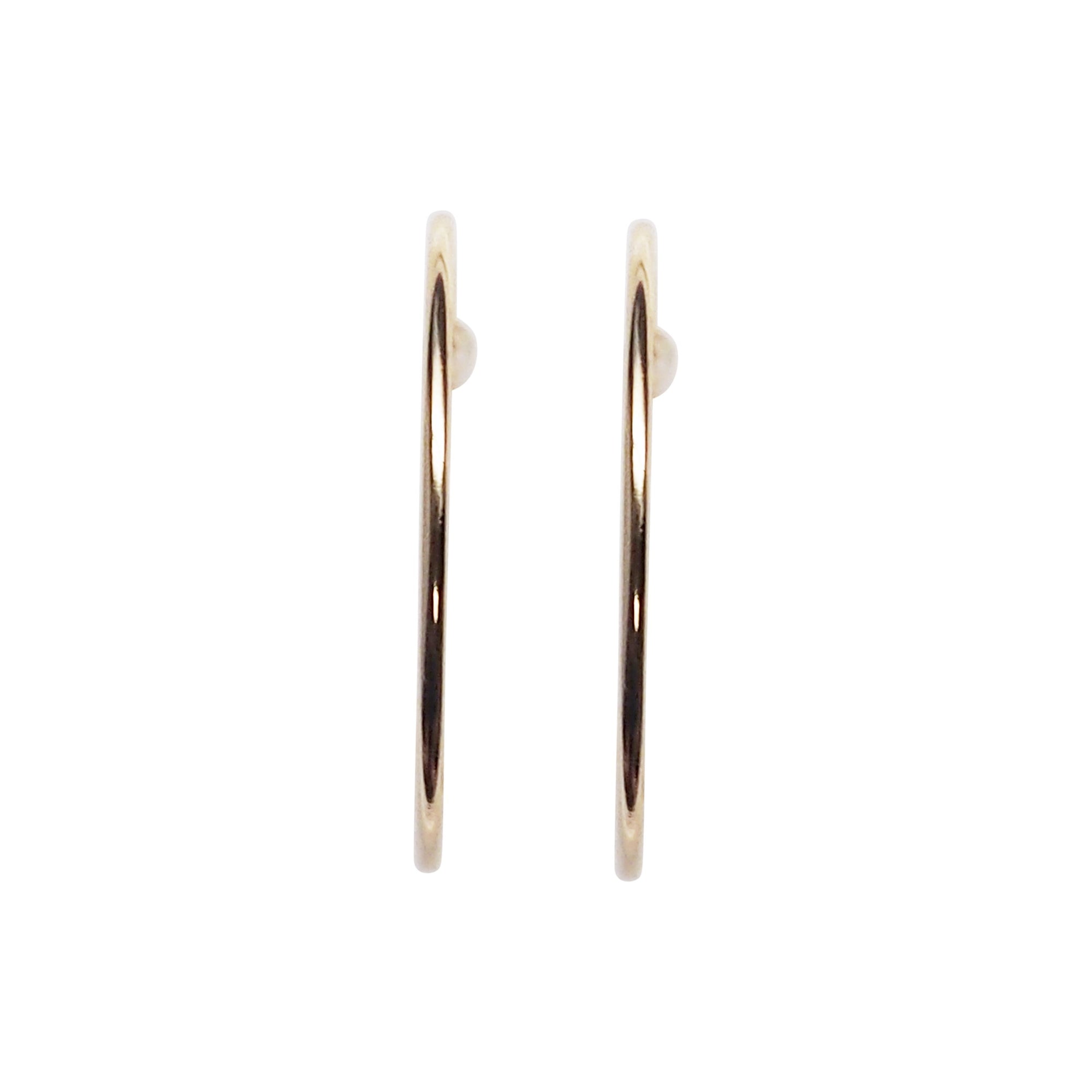Big Invisible Clip On Hoop Earrings (Gold tone) - Miyabi Grace