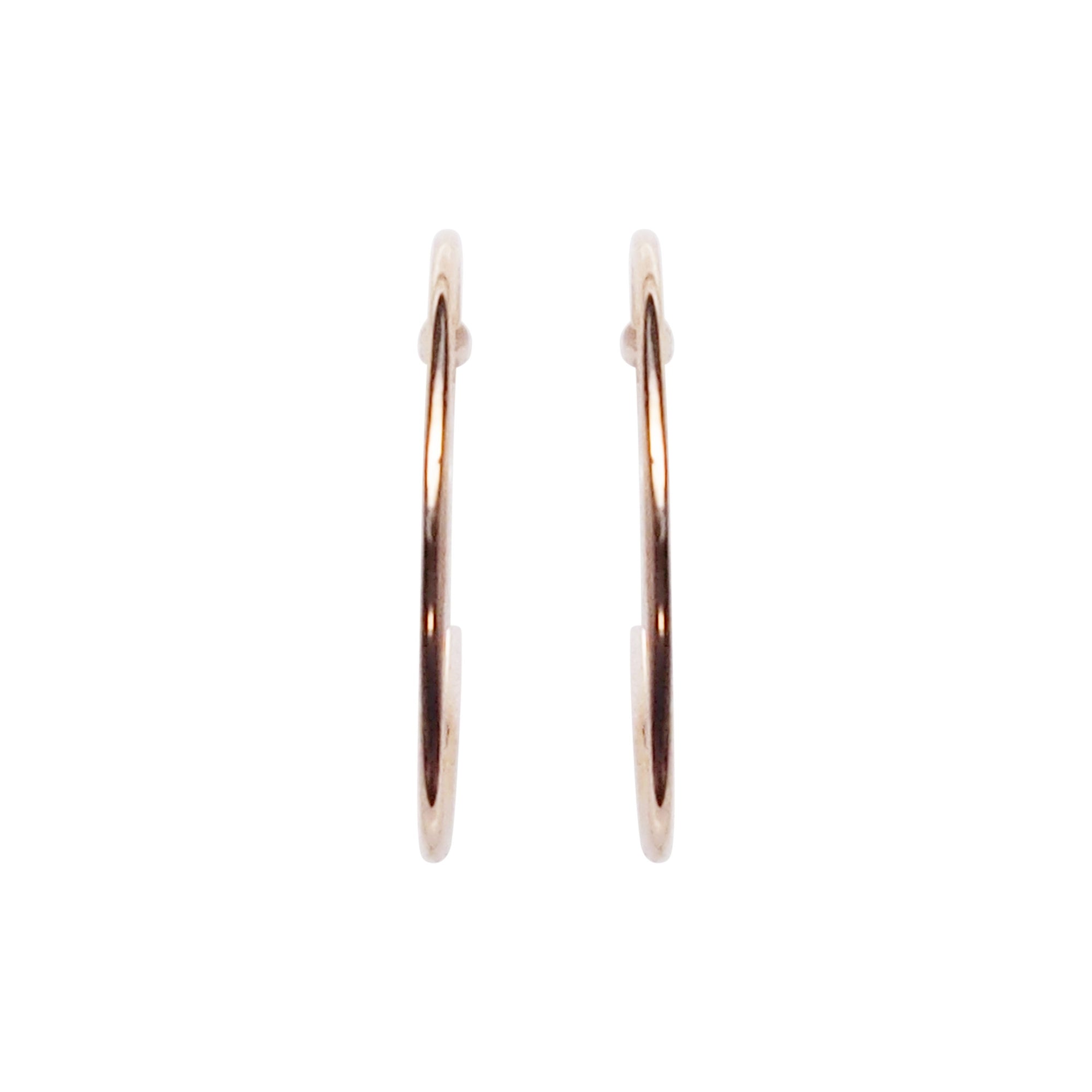Big Invisible Clip On Hoop Earrings (Rose Gold tone) - Miyabi Grace