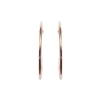 Big Invisible Clip On Hoop Earrings (Rose Gold tone) - Miyabi Grace