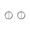 925 Sterling Silver Circle Invisible Clip On Stud Earrings - Miyabi Grace