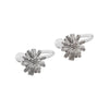 925 Sterling Silver Flower Invisible Clip On Stud Earrings - Miyabi Grace