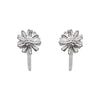 925 Sterling Silver Flower Invisible Clip On Stud Earrings - Miyabi Grace