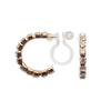 Crystal Invisible Clip On Hoop Earrings (Gold tone) - Miyabi Grace