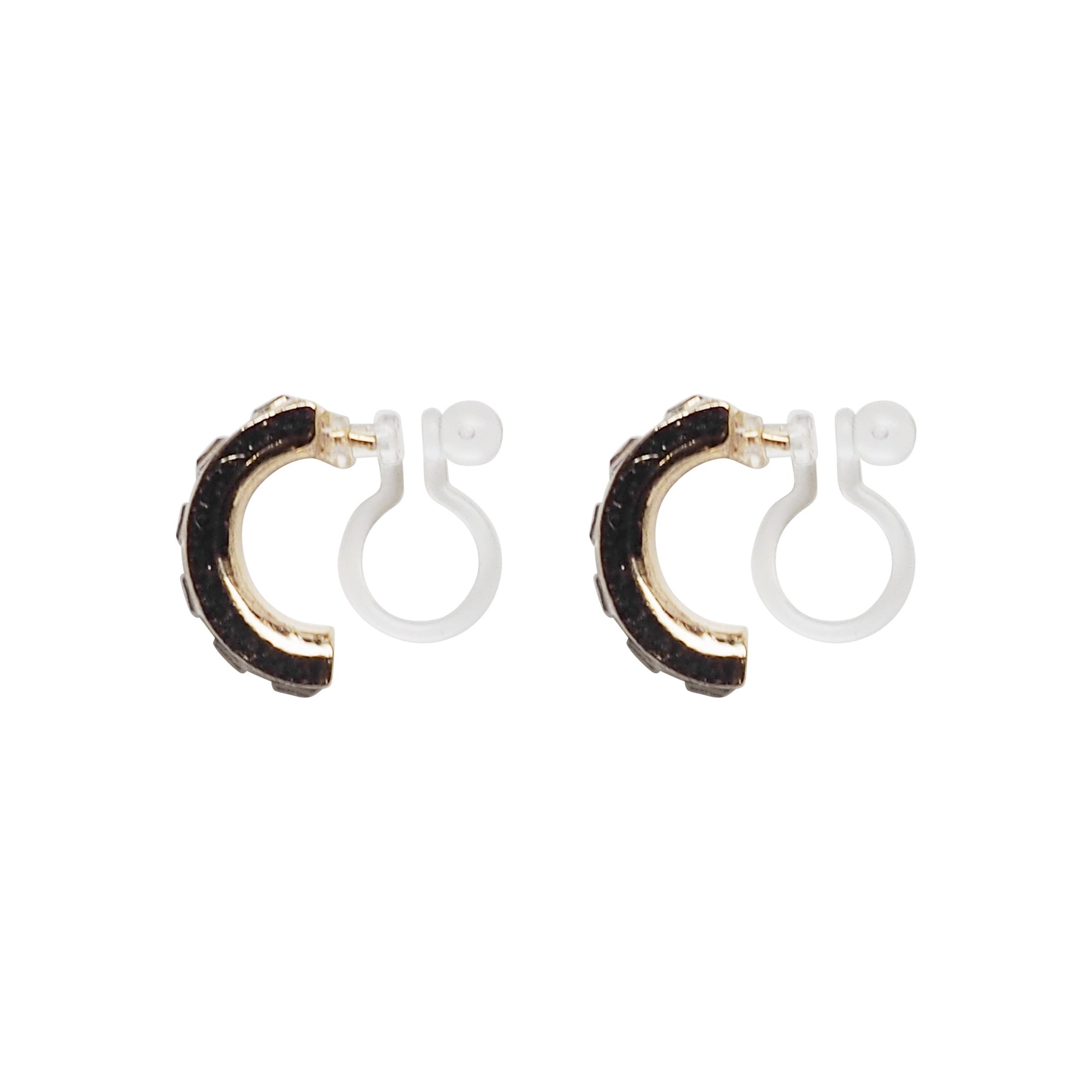 Swarovski Crystal Invisible Clip On Hoop Earrings - Miyabi Grace