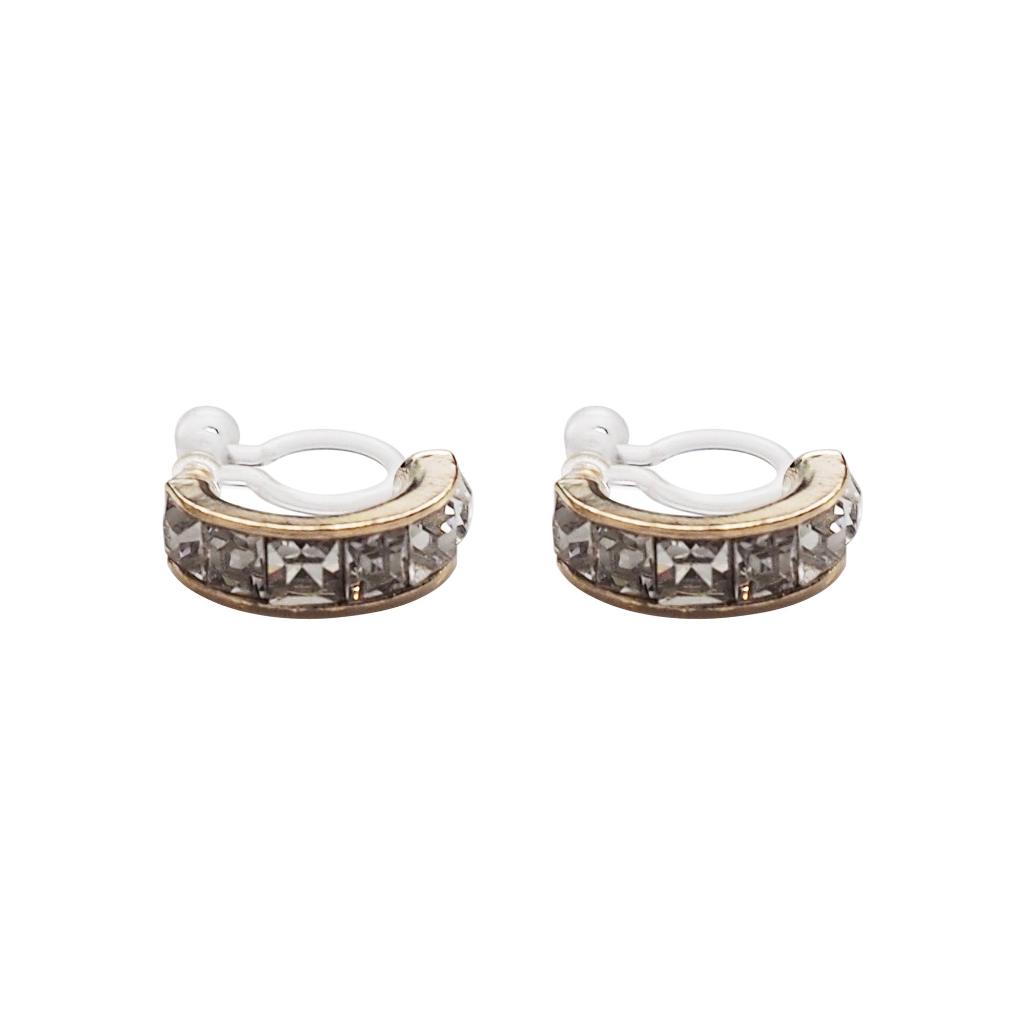 Swarovski Crystal Invisible Clip On Hoop Earrings - Miyabi Grace