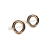 Knotted Circle Hoop Invisible clip on stud earrings ( Gold tone ) - Miyabi Grace