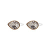 Teardrop Cubic Zirconia Crystal Invisible Clip On Stud Earrings (Gold tone) - Miyabi Grace