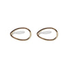 Gold Teardrop Invisible Clip On Stud Earrings - Miyabi Grace