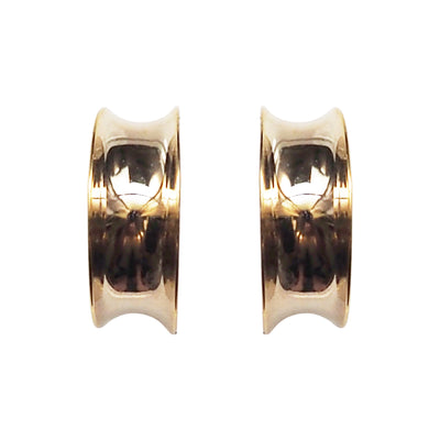 Gold Large Wide Invisible Clip On Hoop Earrings - Miyabi Grace