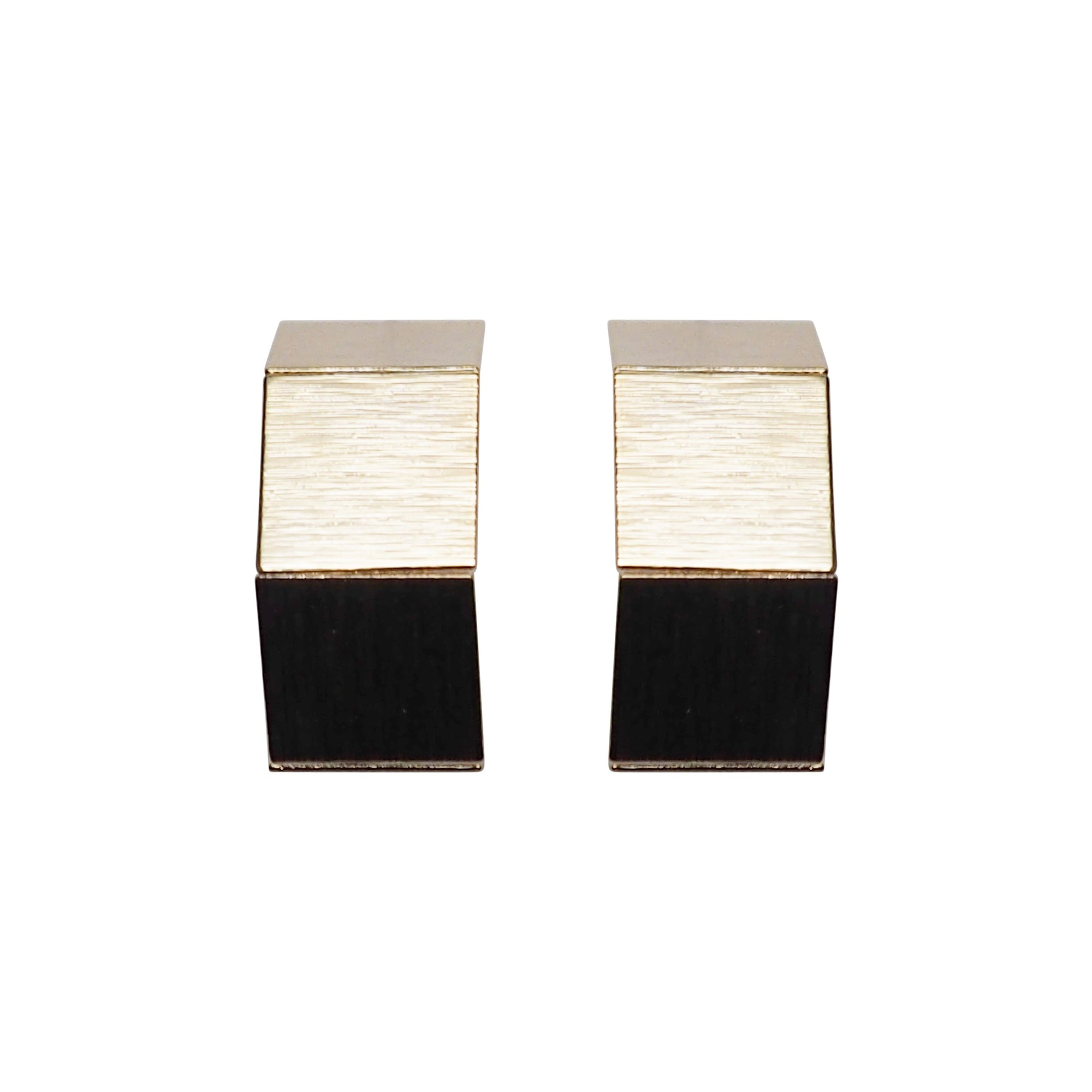 Gold Wide Curved Invisible Clip On Hoop Earrings - Miyabi Grace