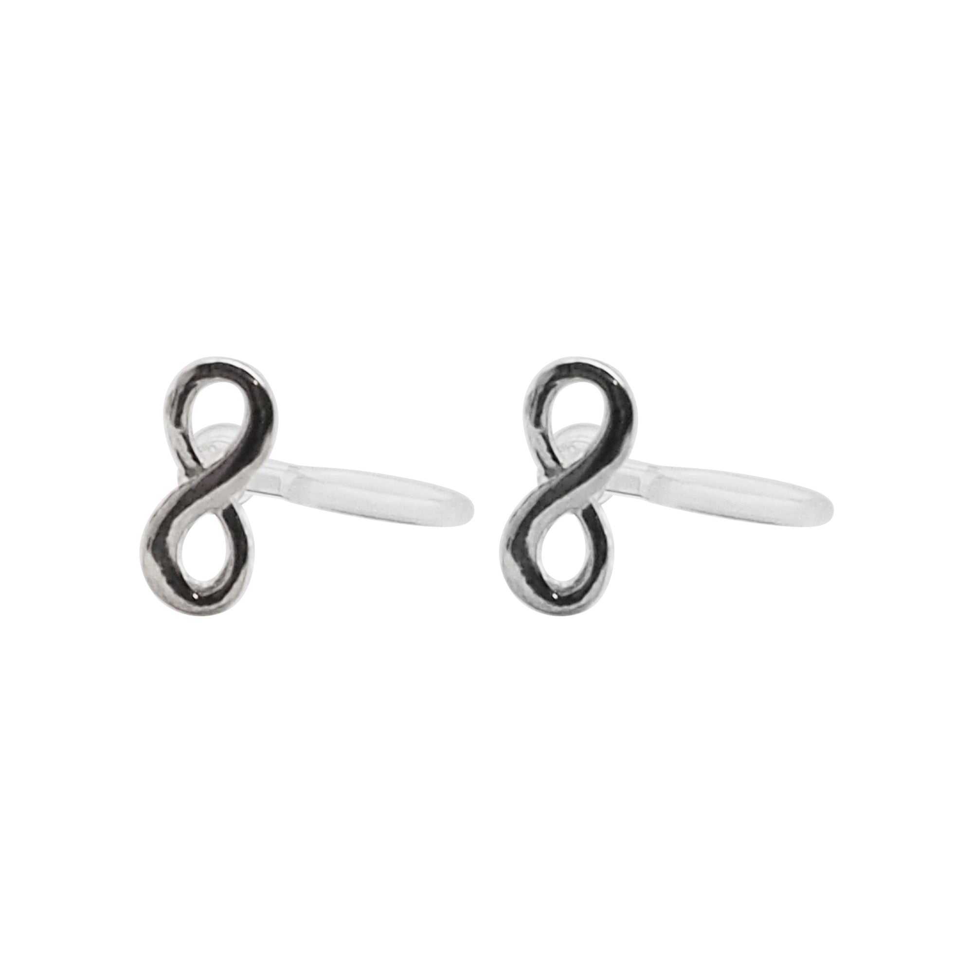 925 Sterling Silver Infinite Invisible Clip On Stud Earrings - Miyabi Grace