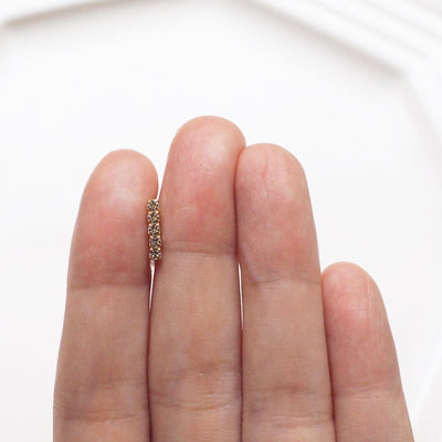 Short rhinestone bar invisible clip on earrings ( Gold tone ) - miyabigracejewelry.com