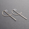 Half-moon invisible clip on stud earrings ( Gold tone ) - miyabigracejewelry.com