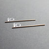 Long invisible clip on stud earrings ( Gold tone ) - miyabigracejewelry.com