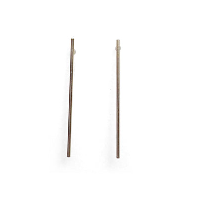 Long invisible clip on stud earrings ( Gold tone ) - miyabigracejewelry.com