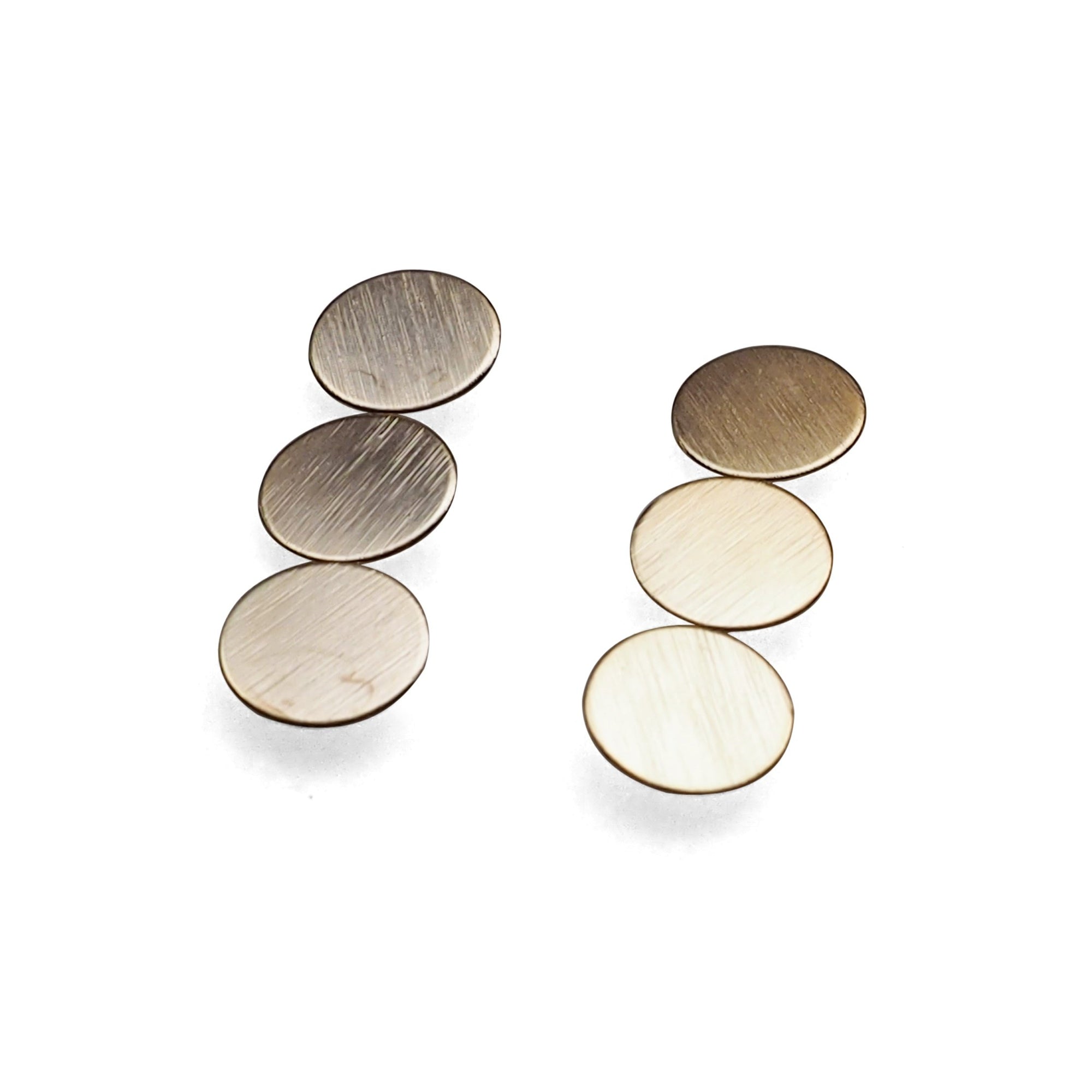 Triple coin invisible clip on earrings ( Gold tone ) - miyabigracejewelry.com