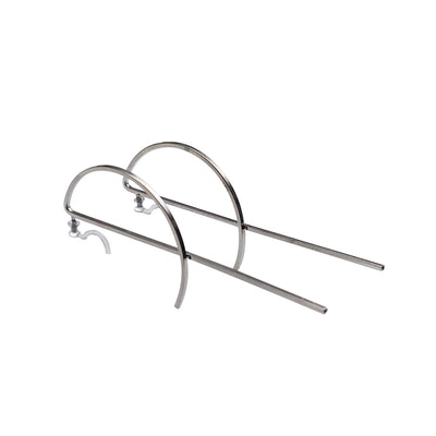 Half-moon invisible clip on stud earrings ( Silver tone ) - miyabigracejewelry.com