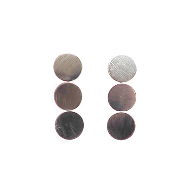 Triple coin invisible clip on earrings ( Silver tone ) - miyabigracejewelry.com