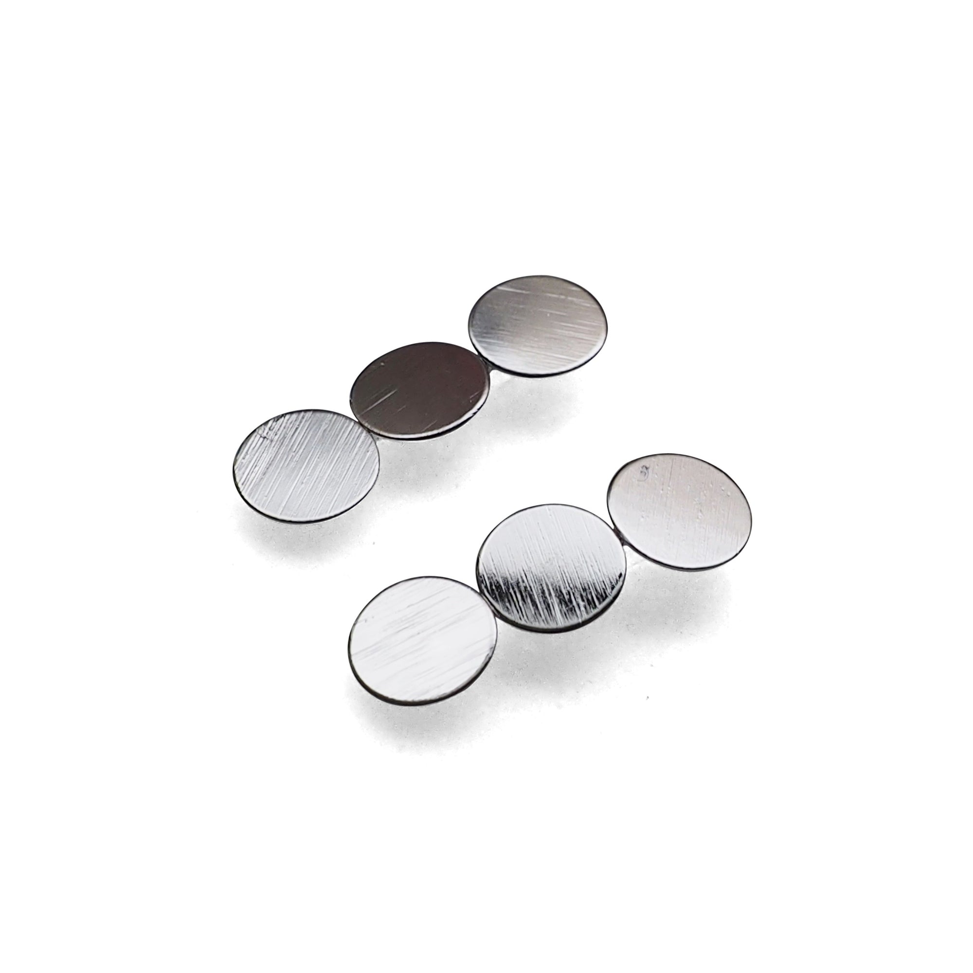 Triple coin invisible clip on earrings ( Silver tone ) - miyabigracejewelry.com