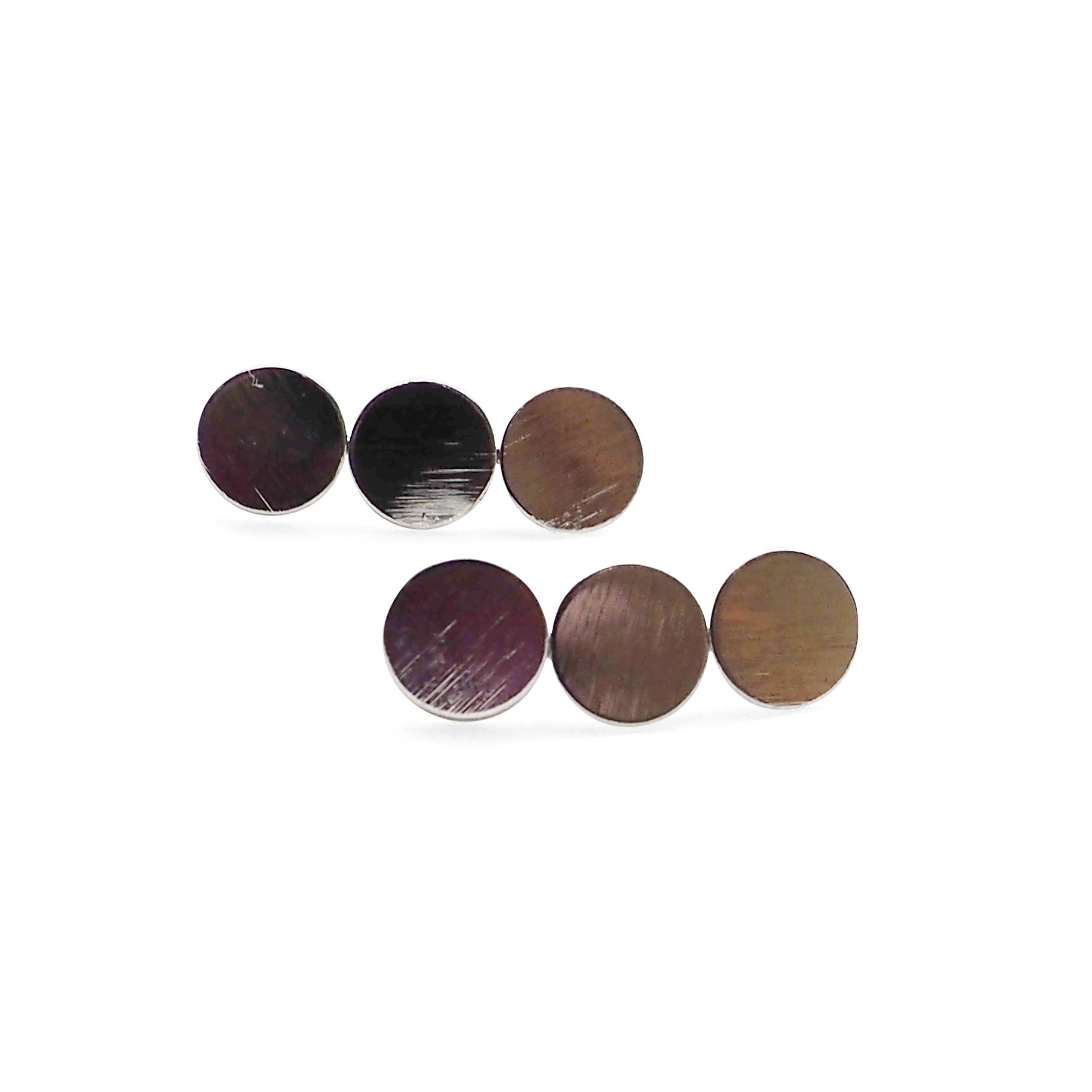 Triple coin invisible clip on earrings ( Silver tone ) - miyabigracejewelry.com