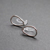 Silver Teardrop Invisible Clip On Stud Earrings - Miyabi Grace
