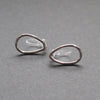 Silver Teardrop Invisible Clip On Stud Earrings - Miyabi Grace
