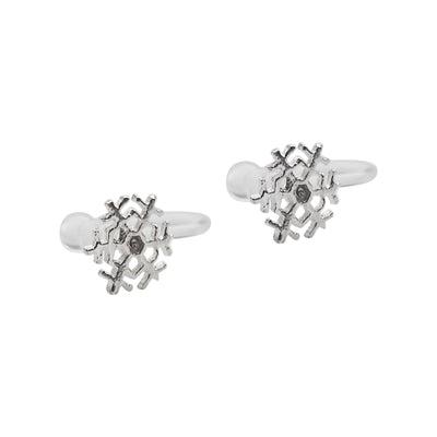 925 Sterling Silver Snowflake Invisible Clip On Stud Earrings - Miyabi Grace