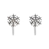 925 Sterling Silver Snowflake Invisible Clip On Stud Earrings - Miyabi Grace