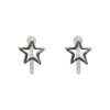 925 Sterling Silver Star Invisible Clip On Stud Earrings - Miyabi Grace