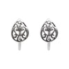 925 Sterling Silver Teardrop Filigree Invisible Clip On Stud Earrings - Miyabi Grace
