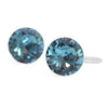 Aquamarin Swarovski crystal invisible clip on stud earrings - miyabigracejewelry.com