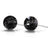 black diamond Swarovski crystal invisible clip on stud earrings