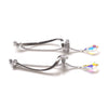 Bridal Aurora Borealis Swarovski Crystal invisible clip on earrings ( silver tone ) - Miyabi Grace
