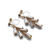 Cubic zirconia invisible clip on earrings  ( Gold tone ) - Miyabi Grace