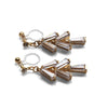 Cubic zirconia invisible clip on earrings  ( Gold tone ) - Miyabi Grace