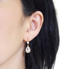 Bridal teardrop cubic zirconia crystal invisible clip on earrings ( gold tone ) - miyabigracejewelry.com