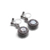 Round cubic zirconia invisible clip on earrings ( Silver tone ) - Miyabi Grace