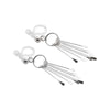 925 Sterling Silver Dangle Fringe Invisible Clip On Earrings - Miyabi Grace