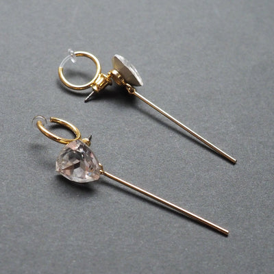 Gold Invisible Clip On Hoop Earrings Converters - Miyabi Grace