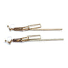 Gold chain and rectangular motif invisible clip on earrings - miyabigracejewelry.com