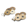 Dangle gold circle filigree invisible clip on earrings - miyabigracejewelry.com