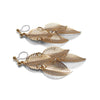 Gold four leaf filigree invisible clip on earrings - miyabigracejewelry.com
