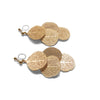 Dangle gold four leaf filigree invisible clip on earrings - Miyabi Grace