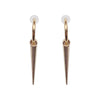 Gold Spike Resin Clip On Hoop Earrings - Miyabi Grace