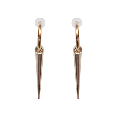 Gold Spike Resin Clip On Hoop Earrings - Miyabi Grace