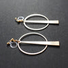 Geometric gold hoop invisible clip on earrings - miyabigracejewelry.com