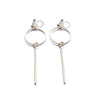 Hoop and Bar Invisible Clip On Earrings ( Gold tone ) - miyabigracejewelry.com