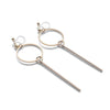 Hoop and Bar Invisible Clip On Earrings ( Gold tone ) - miyabigracejewelry.com