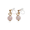 Pink Rose Quartz Invisible Clip On Earrings - miyabigracejewelry.com
