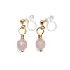 Pink Rose Quartz Invisible Clip On Earrings - miyabigracejewelry.com